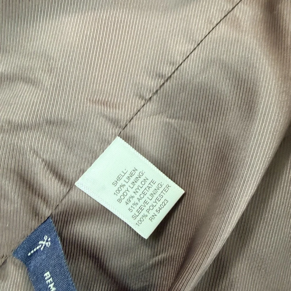 Banana Republic 100% Linen Blazer Suit Jacket Sport Coat Brown Men 46R Summer